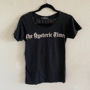 Hysteric Glamour T-Shirt,  faded black w/ girl image on back